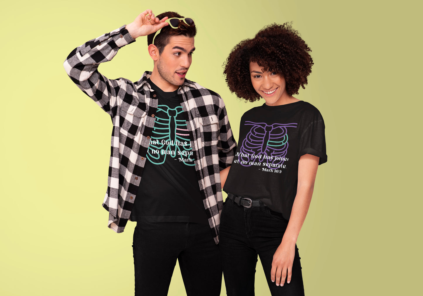 As we know it to be true that God created woman from man with his rib; for as He says, it is not good for a man to be alone and he created a "helper fit for him." Therefore, "What God joins together, let no man separate." - Mark 10:9 GENESIS 2:18 - GENESIS 2:21-24 - MATTHEW 19:6 - MARK 10:6-10