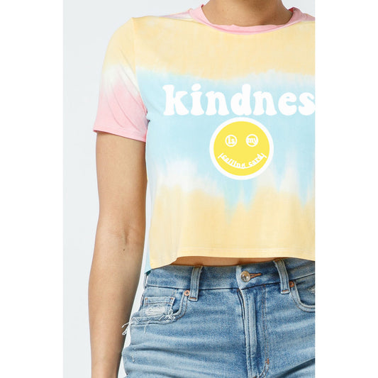 💛💓😊💓 Kindness is my Calling Card Ombre Tie-Dye Crop Top 💓😊💓💛