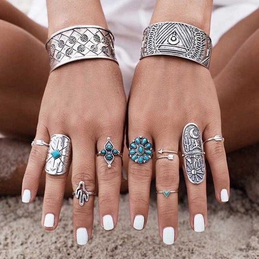 🌞🌵 Turquoise Ring Set 🌵🌞